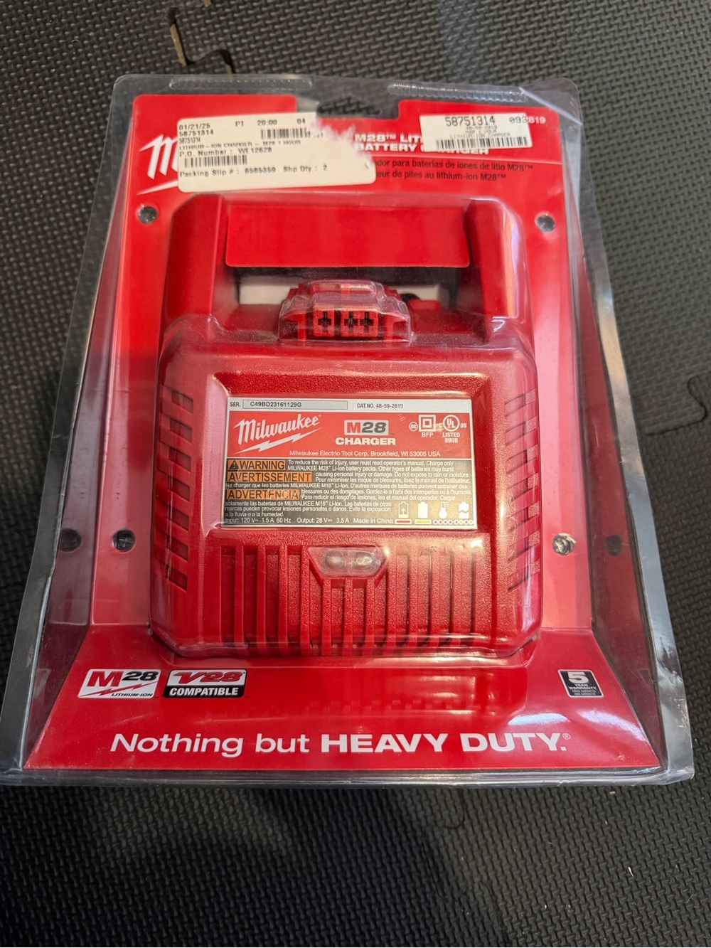 M28 Portable Battery Charger - Red